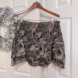 NWT barIII Desert Oasis Beach Paisley Pattern Mini Skirt
